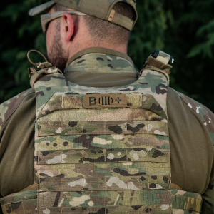 M-TAC НАШИВКА ГРУППА КРОВИ B (III) + СКВОЗНАЯ LASER CUT 25Х80 COYOTE
