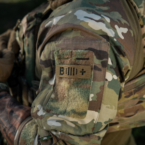 M-TAC НАШИВКА ГРУППА КРОВИ B (III) + СКВОЗНАЯ LASER CUT 25Х80 COYOTE