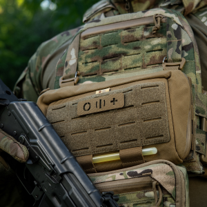 M-TAC НАШИВКА ГРУППА КРОВИ O (I) + СКВОЗНАЯ LASER CUT 25Х80 COYOTE