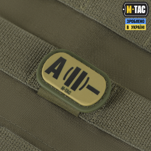 M-TAC MOLLE PATCH ГРУППА КРОВИ A (II) - PVC RANGER GREEN