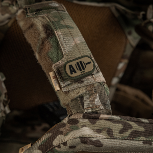 M-TAC MOLLE PATCH ГРУППА КРОВИ A (II) - PVC RANGER GREEN