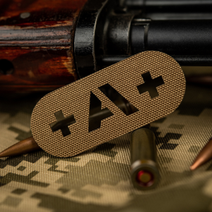 M-TAC НАШИВКА ГРУПА КРОВІ +A+ НАСКРІЗНА LASER CUT COYOTE