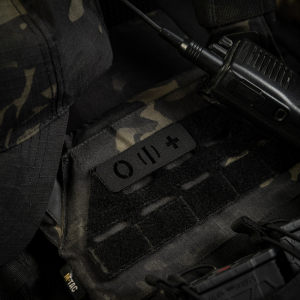 M-TAC НАШИВКА ГРУППА КРОВИ O (I) + СКВОЗНАЯ LASER CUT 25Х80 BLACK
