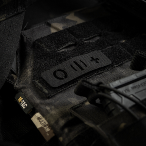 M-TAC НАШИВКА ГРУППА КРОВИ O (I) + СКВОЗНАЯ LASER CUT 25Х80 BLACK
