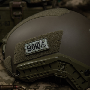НАШИВКА ГРУПА КРОВІ B(III) RH(+) PVC 25Х60 MM14