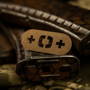 M-TAC НАШИВКА ГРУПА КРОВІ +0+ НАСКРІЗНА LASER CUT COYOTE