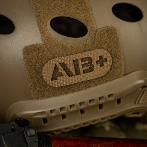 M-TAC НАШИВКА ГРУППА КРОВИ AB+ СКВОЗНАЯ LASER CUT COYOTE