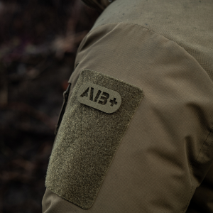 M-TAC НАШИВКА ГРУППА КРОВИ AB+ СКВОЗНАЯ LASER CUT RANGER GREEN