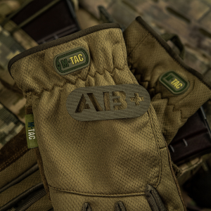 M-TAC НАШИВКА ГРУППА КРОВИ AB+ СКВОЗНАЯ LASER CUT RANGER GREEN