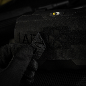 M-TAC НАШИВКА ГРУППА КРОВИ AB (IV) - СКВОЗНАЯ LASER CUT 25Х80 BLACK