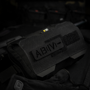 M-TAC НАШИВКА ГРУППА КРОВИ AB (IV) - СКВОЗНАЯ LASER CUT 25Х80 BLACK
