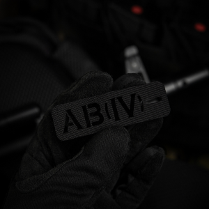 M-TAC НАШИВКА ГРУППА КРОВИ AB (IV) - СКВОЗНАЯ LASER CUT 25Х80 BLACK