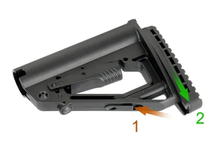D-DAY ПРИКЛАД COLLAPSIBLE STOCK AEG AK12/AKM/AK74 BLACK 24807