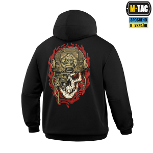 M-TAC КОФТА HOODIE WORN TO THE BONE OVERSIZE HARD BLACK