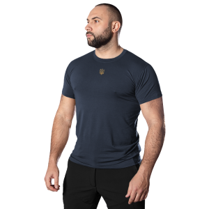 CAMO-TEC MODAL ФУТБОЛКА З ПРИНТОМ ЗОЛОТИЙ ТРИЗУБ DARK NAVY BLU 8877