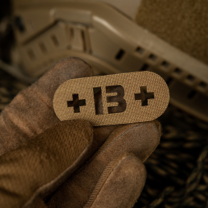 M-TAC НАШИВКА ГРУППА КРОВИ +B+ СКВОЗНАЯ LASER CUT COYOTE