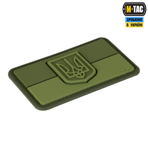 M-TAC НАШИВКА ФЛАГ УКРАИНЫ С ГЕРБОМ ПО ЦЕНТРУ PVC OLIVE