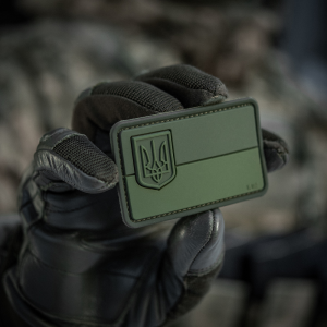 M-TAC НАШИВКА ФЛАГ УКРАИНЫ С МАЛЫМ ГЕРБОМ PVC ОЛИВА