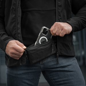M-TAC ГАМАНЕЦЬ ГОРИЗОНТАЛЬНИЙ З КАРАБІНОМ X-PAC ELITE BLACK