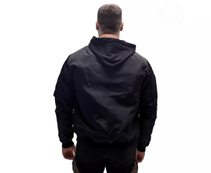 CHAMELEON КУРТКА MA-1 HOODED LIGHT BLACK 0780