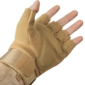 FOX OUTDOOR ПЕРЧАТКИ БЕСПАЛЫЕ С КОСТОЧКАМИ КАУЧУКОВЫЕ COYOTE 65655705