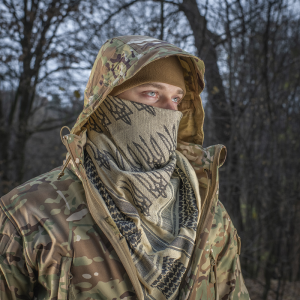 M-TAC ШАРФ ШЕМАГ С ТРИЗУБОМ COYOTE/BLACK