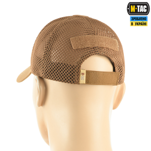 M-TAC БЕЙСБОЛКА ТАКТИЧНА З СІТКОЮ ELITE FLEX COYOTE BROWN