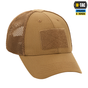 M-TAC БЕЙСБОЛКА ТАКТИЧНА З СІТКОЮ ELITE FLEX COYOTE BROWN
