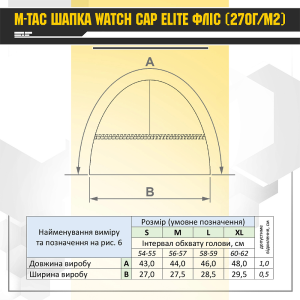 M-TAC ШАПКА WATCH CAP ELITE ФЛІС (270Г/М2) DARK NAVY BLUE