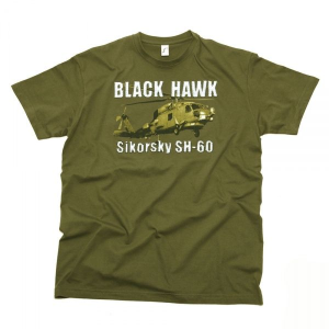 ФУТБОЛКА T-SHIRT BLACK HAWK SIKORSKY SH-60 OD VO133523O