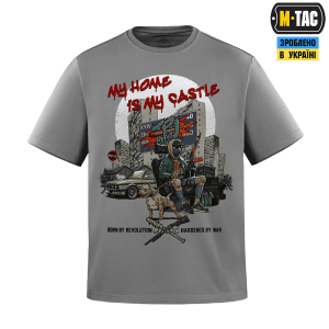 M-TAC ФУТБОЛКА MY HOME IS MY CASTLE OVERSIZE LIGHT GREY