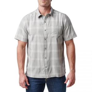 5.11 РУБАШКА В КЛЕТКУ NATE SHORT SLEEVE SHIRT TITAN GREY PLAID 71217-674