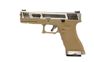 WE ПИСТОЛЕТ G-FORCE 17 SV SILVER BARREL METAL VERSION GBB HS2975