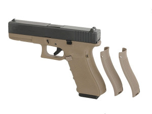 WE ПИСТОЛЕТ GLOCK 17 GEN4. METAL TAN GREEN GAS HS04796