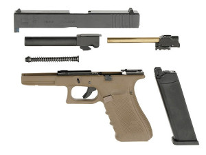 WE ПИСТОЛЕТ GLOCK 17 GEN4. METAL TAN GREEN GAS HS04796