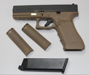 WE ПИСТОЛЕТ GLOCK 17 GEN4. METAL TAN GREEN GAS HS04796