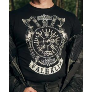 P1G-TAC ТАКТИЧЕСКАЯ ФУТБОЛКА С ПРИНТОМ VALHALLA LOGO BLACK UA281-29891-BK-VLL