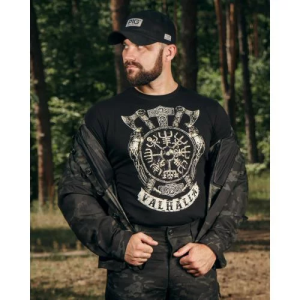 P1G-TAC ТАКТИЧЕСКАЯ ФУТБОЛКА С ПРИНТОМ VALHALLA LOGO BLACK UA281-29891-BK-VLL