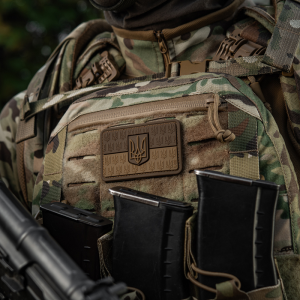 M-TAC НАШИВКА ПРАПОР УКРАЇНИ З ГЕРБОМ РЕЛЬЄФНИЙ PVC COYOTE