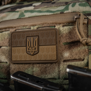 M-TAC НАШИВКА ПРАПОР УКРАЇНИ З ГЕРБОМ РЕЛЬЄФНИЙ PVC COYOTE