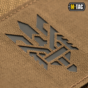 M-TAC НАШИВКА ТРИЗУБ (СТИЛИЗАЦИЯ) LASER CUT ГОРИЗОНТАЛЬНАЯ COYOTE/BLACK