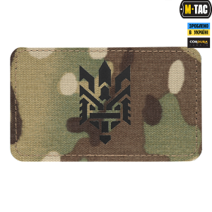 M-TAC НАШИВКА ТРИЗУБ (СТИЛИЗАЦИЯ) LASER CUT ГОРИЗОНТАЛЬНАЯ MULTICAM/BLACK