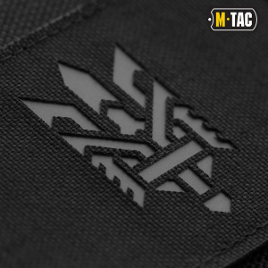M-TAC НАШИВКА ТРИЗУБ (СТИЛИЗАЦИЯ) LASER CUT ГОРИЗОНТАЛЬНАЯ BLACK/GREY