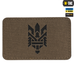 M-TAC НАШИВКА ТРИЗУБ (СТИЛИЗАЦИЯ) LASER CUT ГОРИЗОНТАЛЬНАЯ RANGER GREEN/BLACK