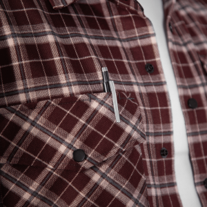 CAMO-TEC РУБАШКА БУРЕВІЙ LOGO TAN BURGUNDY CHECK 9307