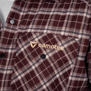 CAMO-TEC РУБАШКА БУРЕВІЙ LOGO TAN BURGUNDY CHECK 9307
