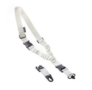 FRAG ЗБРОЙОВИЙ ОДНОТОЧКОВИЙ РЕМІНЬ З АНТАБКОЮ QD І КАРАБІНОМ MAX WHITE