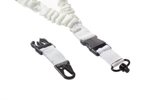 FRAG ОРУЖЕЙНЫЙ ОДНОТОЧЕЧНЫЙ РЕМЕНЬ С АНТАБКОЙ QD И КАРАБИНОМ MAX WHITE