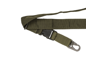 FRAG ОРУЖЕЙНЫЙ ДВУХТОЧЕЧНЫЙ ШИРОКИЙ РЕМЕНЬ С ДВУМЯ КАРАБИНАМИ OLIVE