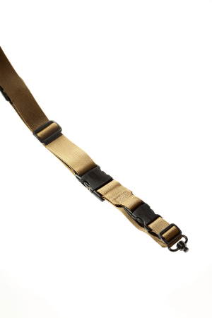 FRAG ЗБРОЙОВИЙ ТРЬОХТОЧКОВИЙ РЕМІНЬ З КАРАБІНОМ І АНТАБКОЮ QD MAX COYOTE